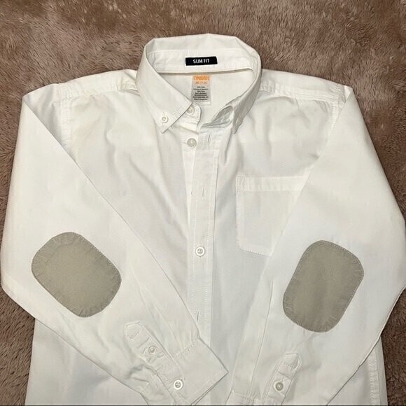 Gymboree Other - Gymboree Slim Fit, Long Sleeves, Boys Shirt, Size 7-8, Cream with sleeve details